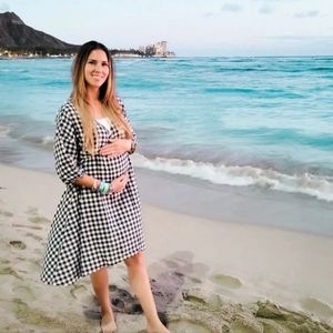 Amazon Gingham Blue dress